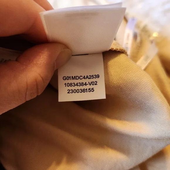 Anne Klein Foiled Light Coffee Maxi Shirt Dress - Picture 14 of 14